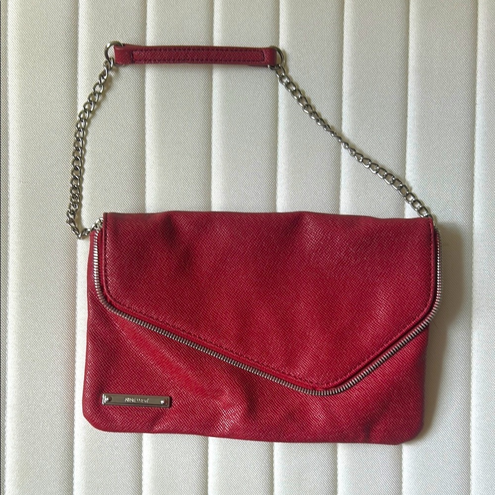 Nine West Y2K Zipper Clutch/Shoulder Bag